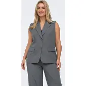 ONLY Carmakoma Gilet de costume 'CARVictoria' gris