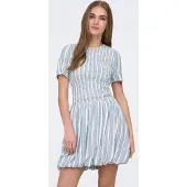 ONLY Robe d’été 'ONLGoa' bleu clair / blanc