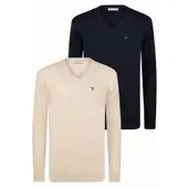 Felix Hardy Pull-over beige / marron / vert foncé / noir