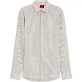 HUGO Chemise Modern en seersucker à rayures