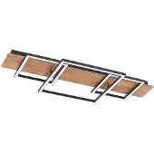 LUCANDE Plafonnier , Chariska, dimmable, Bois, Salon / séjour, Bois, Moderne