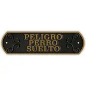 Magnet & Steel Schild Peligro perro Suelto 24 x 7,2 cm