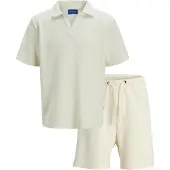 Jack & Jones Survêtement 'JORISLINGTON' blanc cassé