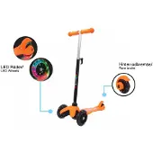 Jamara KickLight Scooter orange - Enfants - Trottinette - Noir - Orange - Les deux sexes - Asphalte - 50 kg (460496)