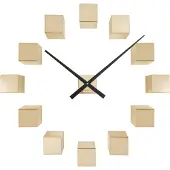Karlsson - Horloge murale Diy Cubic Metallic - Or - 40 x 5,5 x 40 cm