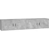 vidaXL Armoires murales TV 2 pcs. Gris béton 100x34,5x40 cm