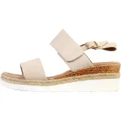 Super Mode Sandales 'Sandalen mit Keilabsatz und Riemchen' beige