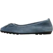 The Divine Factory Ballerine Cuir Alénoa - Bleu
