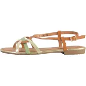 The Divine Factory Sandales Plates - Camel