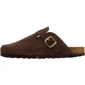 The Divine Factory Mule 'Boreal-Lederpantoletten' brun foncé