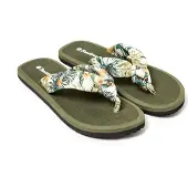 Brasileras Tongs Femme Antidérapantes confortables chaussures de plage/piscine/urbaines vert militaire 37 EU -UBHIS