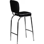 Wohnling Chaise de bar American Diner années 50 rétro noir blanc WL1.719