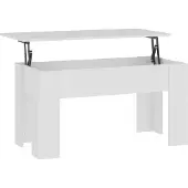 vidaXL Table basse blanche 101x49x52 cm Bois composite
