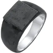 KUZZOI Bague noir