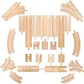 Bigjigs Rail Rail en bois 25 pièces