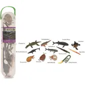 Collecta Boîte de 12 mini-figurines d'animaux marins préhistoriques