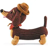 Graine Créative Kit Crochet Amigurumi Elémentaire mon cher Teckel - (...) - Rouge