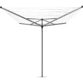 Brabantia - 310867 - Topspinner séchant, rotatif - 60 mètres - Ancrage métallique - Ø 45 mm - 4 bras - Gris métallisé