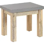 Beliani Tabouret Gris / Teinte bois clair Fibre-ciment / Acacia Intérieur & Extérieur Jardin Chambre Salon