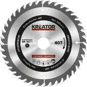 Kreator Lame de scie circulaire Ø 140 x 20 x 2 mm 40 dents pour scie circulaire à bois