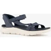 SKECHERS pour femme. 141481 Sandalias Slip-ins: GO WALK Flex - Illuminate marine (39), Bleu, Plat, Velcro, Casuel, Sport, Beachwear, Multisp