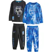 Next Pyjama azur / gris / noir / blanc naturel