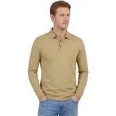 HUGO BOSS Polo à manches longues en coton interlock avec logo