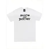 Thrasher T-Shirt 'SKATE AND DESTROY' blanc