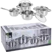 Excellent houseware Set de 8 casseroles en acier inoxydable