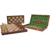 HOT Games Cassette d'échecs pliante en bois incrustée 40 cm
