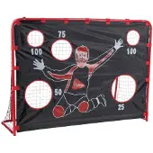 Hudora But de hockey But de sport avec écran à points rouge noir aluminium