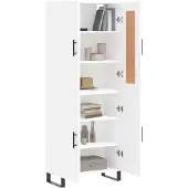 vidaXL Highboard blanc 69,5x34x180 cm Bois composite