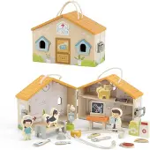 Vigatoys VIGA : Clinique vétérinaire en bois. Hôpital pour animaux