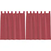 vidaXL Voile Rideaux avec poches pour tringles 2 pcs. Bordeaux