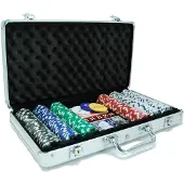 HOT Games Mallette de poker en aluminium 300 jetons 11 grammes Set de poker