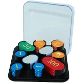 HOT Games Jeu de jetons de roulette 100 pièces imprimées en or Casino