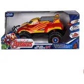 Marvel Jada 253228002 Marvel RC Iron Thruster, voiture télécommandée, avec turbo, fonction de charge USB, 3,6 m/s, distance de contrôle 25 m, échelle 1:14, rouge/sortie, couleur unie (Getaway Solids)