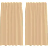 vidaXL Voile Rideaux avec poches à tringles 2 pcs. couleur sable