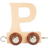 Small Foot - Train de lettres en bois, lettre P, lot de 12 pièces, jouet