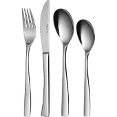 Sola Set de couverts - en inox 18/10 - Lotus - 6 personnes - 24 pièces