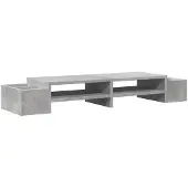 vidaXL Support d'écran avec espace de rangement gris béton 100x27x15cm Bois composite