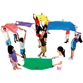 Spordas Set de jouets en parachute - 2 personnes - Set de 6 - Teamwork