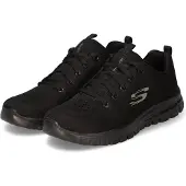 SKECHERS Baskets basses 'Graceful Get Connected' gris / noir