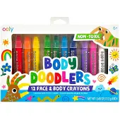 Ooly Kit de maquillage - craies pour le visage et le corps Body Doodlers - 12 couleurs - temporairement lavable