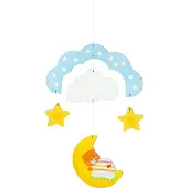Goki Voyage à travers la nuit en bois Mobile pour bébé Mobile en bois pour enfants 52862