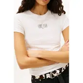 Tommy Hilfiger Dw0dw21841 Short Sleeve T-shirt Blanc M Femme