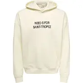 Only & Sons Veste de survêtement 'ONSLEROY' ivoire / noir