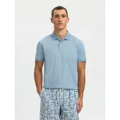 Selected Lin Mélangé Polo Homme Bleu M