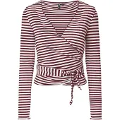 Pieces T-shirt rouge foncé / blanc
