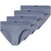 Schiesser Slip ' Rib Essentials ' bleu / gris